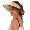 thumbnail image 2 of Sombrero Plegable de Paja con Ala Ancha y Visera Beige, 2 of 6