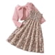thumbnail image 1 of Odeerbi 8-12 Años Niñas Trajes de Verano Vestido Floral de Algodón Con Bolero Shrugs Conjunto de Dos Piezas Vestido Sin Mangas Con Cardigan de Punto, 1 of 9