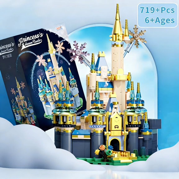 chanbrick Fairy Tale Castle Building Set Compatible with Lego Architecture Model Decor Gift for Girls 719 Pcs