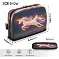 thumbnail image 3 of Standing Pencil Case with Base Large Capacity Stationery Pouch Pen Bag with Zipper for Women Men Glowing Flying Unicorn, 3 of 7