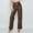 Brown, variant on Musuos Women Faux Leather Pants High Waist Straight Wide Leg Punk Solid Color Pu Pants