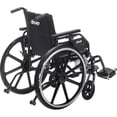 thumbnail image 2 of Silla de ruedas Drive Medical Viper Plus GT con reposabrazos universales, reposapiés abatibles, asiento de 56 cm, armazón verde oscuro y tapizado negro., 2 of 5