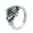 Green, variant on Men's Women's Stainless Steel Personalized Vintage Prismatic Gemstone Ring Green Size 11