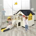thumbnail image 3 of Infans Outdoor Play house and Slide Set for Kids w/ 7 PCS Toy Set & Waterproof Cover, 3 of 7