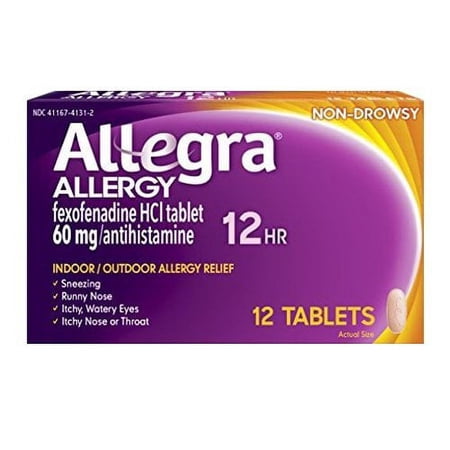 Allegra Allergy Tablets 12 Hour 12 ea, Pack of 6
