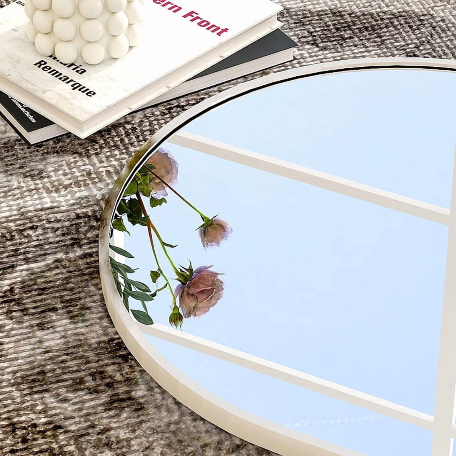 Easy4Home 64"x21" Arched Full Length Mirror Freestading Full Body Floor Mirror, Silver