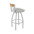 thumbnail image 2 of 881 Revelle 36" Swivel Extra Tall Bar Stool with Anodized Nickel Finish, Medium Back and Graph Alpine Seat, 2 of 5