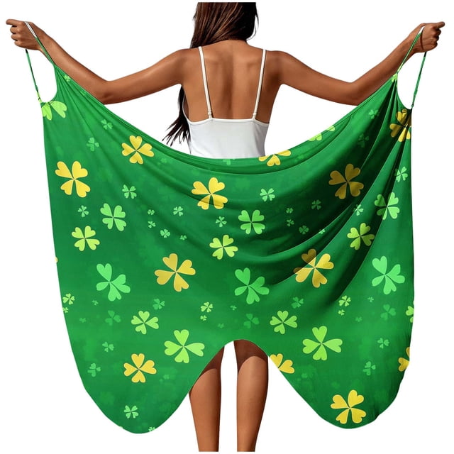 Tauxra Robe de Plage Décontractée pour Femmes Col en V Sans Manches Longue Jupe Maxi Style Enveloppant pour Femmes, Polyester Couleur Unie Printemps et Été Tenue de Plage