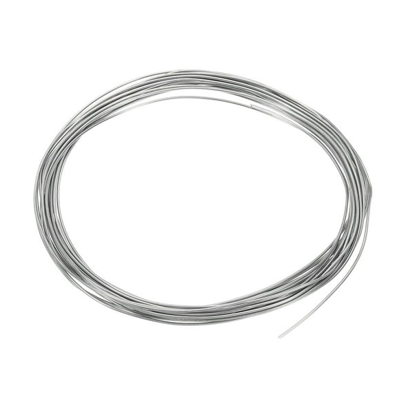 Uxcell 99.99% High Purity Zinc Wire 21 Gauge Pure Zinc Wire 0.03'' Soft Beading Wire 16.4Ft Per Roll