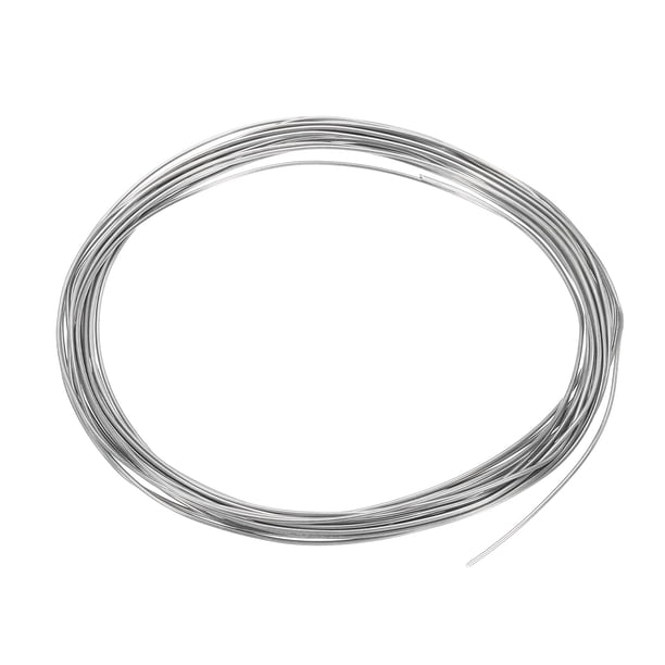 Alambre de Zinc de Alta Pureza 99.99% Uxcell Calibre 21 Alambre de Zinc Puro 0.03'' Alambre de Beading Suave 16.4Ft por Rollo