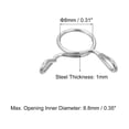 thumbnail image 2 of Unique Bargains Fuel Line Hose Clips, 100 Pack 8mm 304 Stainless Steel Single Wire Tubing Spring Clamps (Silver), 2 of 5