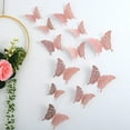 thumbnail image 1 of Pegatinas de pared de mariposa hueca 3D, decoración de pared, diseño de pared de sala de estar, pegatinas creativas de metal, 1 of 6
