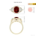 thumbnail image 5 of ANGARA Lab Grown 1.4 Ct Cushion Ruby and Half Moon Diamond Halo Ring for Women in 14K Yellow Gold (Size-8x6mm) | July Birthstone, Birthday, Anniversary, Jewelry Gift for Women | Lab-Grown Ruby Ring, 5 of 7