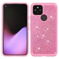 thumbnail image 3 of for Google Pixel 5 with Temper Glass Phone Case Glitter Shock proof Edge Scratch Shield Hybrid Layers Slim Bumper Cover (Pink), 3 of 4
