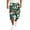 Green, variant on Camo Print Cargo Capri Shorts Matte Neutral Camo Stretch Elastic Waist Multi Pocket Camping Fishing 3/4 Trousers Black M