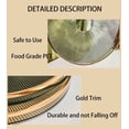 thumbnail image 2 of Acrylic Vanity Tray with Gold Handles, Decorative Serving Tray for Jewelry Comestic Candle Dish Plate, Vanity Counter Bathroom Table Organizer Green (11.8 ''x 1.3” H), 2 of 8