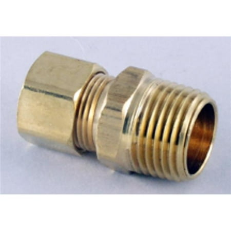 Comm Card - 508 68-4-2 Adptr Comp M 1/4 X 1/8, Ldr Industries, EACH, CD, Carded. Brass. Male