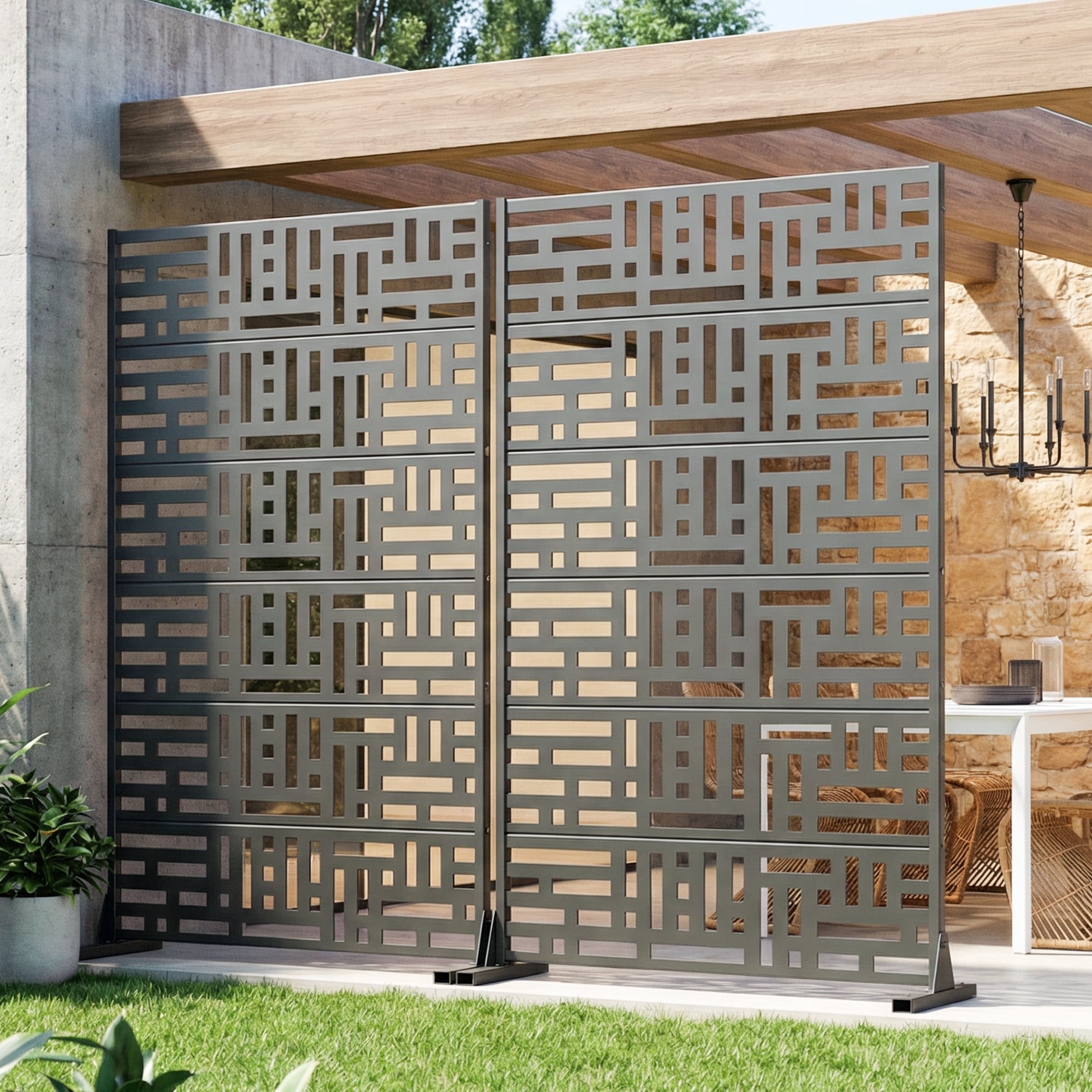 Privacy Metal Screen Fence Panel