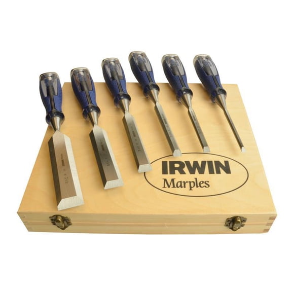 IRWIN Marples - M750 Splitproof Pro Bevel Edge Chisel Set, 6 Piece