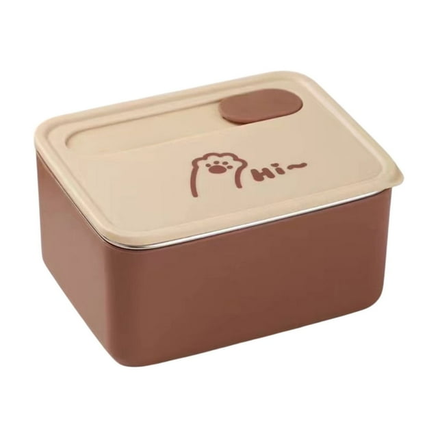 SDNall Compact Heating Lunch Box for Small Spaces, 304 Stainless Steel Microwave-Safe Food Container, Leak-Proof and Sealed for Fresh Meal Preservation