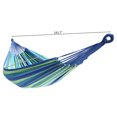 thumbnail image 5 of Outdoor Hammock, Polyester Cotton Double Hammock Bed with Carrying Bag & 2 Ropes, Leisure Tree Hammock for Camping Travel Patio Porch Garden Backyard - Load Capacity Up to 450 Lbs, B1519, 5 of 9