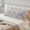 thumbnail image 4 of Spring Floral Body Pillow Covers 20"x54", Summer Botanical Flowers Vintage Soft Brushed Microfiber Breathable Throw Pillow Covers, Pillowcase with Zipper for Couch Sofa Bedroom Living Room, 4 of 9