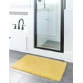 thumbnail image 3 of Rugs.com Bano Everyday Bath Mat Collection Rug – 1' 8 x 2' 7 Mustard Yellow Machine Washable Shag Bath Mat, Extra Soft and Absorbent, Non-Slip, Quick Dry, Perfect for Bathroom, 3 of 7