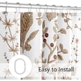 thumbnail image 6 of Vintage Floral Shower Curtain, Sage Green Retro Botanical Shower Curtain Set, Cute Fun Boho Plant Herbs Flower Butterfly Aesthetic Shower Curtain for Cottagecore Bathroom 72x72 Beige, 6 of 6