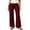Wine, variant on Utoimkio Women's Wide Leg Yoga Pants Twisted Fold Waistband Adjustable Side Tie Stretch Flow Trousers for Daily Casual Walking