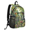 thumbnail image 2 of JIALIOU 14" Laptop Backpack Waterproof Airline Approved Stylish Casual Daypack for Travel Business College Work, Various Birds on Wooden Fence, 2 of 8