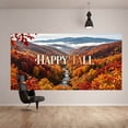 Happy Fall Mountain Forest Backdrop Colorful Maple Leaf Autumn Harvest happy-fall-mountain-forest-backdrop-colorful-maple-leaf-autumn-harvest