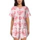 thumbnail image 1 of Balery Pigs Head And Donuts Conjunto de Pijama para Mujer con Estampado, Dos Piezas de Manga Corta y Shorts, Ropa de Dormir Suave con Cuello Redondo y Bolsillos-XX-Large, 1 of 5
