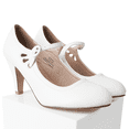 thumbnail image 7 of J. Adams Pixie Mary Jane Pumps - Retro Vintage High Heels - Comfortable Oxford Dress Shoes for Women with Ankle Strap, 7 of 7