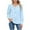 Sky Blue, variant on My Items Beifu Boho Tops For Women Womens Tops Casual Dressy Cotton Women Blouses Summer Dressy Cotton V Neck T Shirts Women Long Length Womens Fall Clothes
