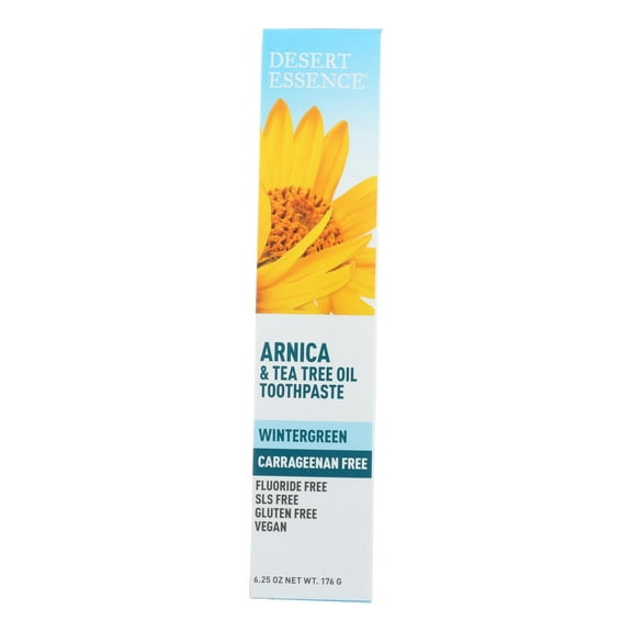 Desert Essence Arnica & Tea Tree Oil Carrageenan Free Toothpaste 6.25 oz Paste