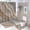 Marble 1, variant on Bath Curtains Shower Set, Marble Pattern Printed on Bathroom Shower Curtain and Rug Set, Great for Master Bath Beach House Modern Home, 72 x 72 inches