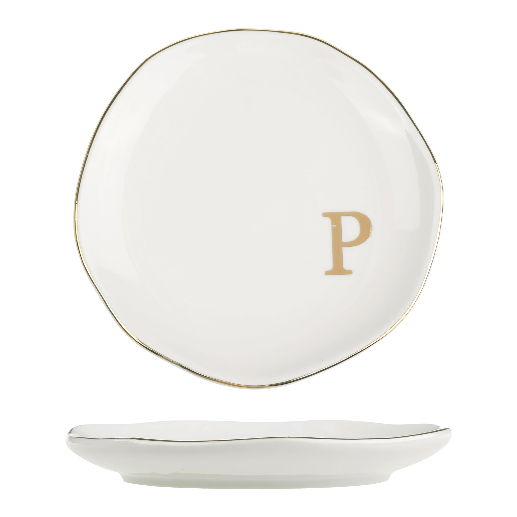 Unique Bargains Ceramic Jewelry Tray Decorative Trinket Dish Gifts Jewelry Boxes White-P