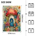 thumbnail image 3 of Wirebound Notebook Hardcover Spiral Notebooks Cute Mushroom House, 60 Pages, 80 GSM, 5.7 x 8.3in, 3 of 7