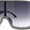 Grey - Smoke, variant on Womens XL Oversized Curved Shield Low Temple Huge Rectangle Sunglasses All Black