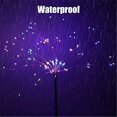 thumbnail image 2 of 2 Pack Solar Firework Lights Plug in Ground, 90LED 8 Modes Solar Garden Colorful Lights, Starburst Lights for Pathway, Patio, Lawn, Backyard, Christmas Party Decorative(Color), 2 of 9