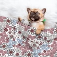 thumbnail image 3 of Yiaed Abstract Floral Print Dog Blankets-Cat Blanket Washable for Couch Protection,Puppy Blanket, Soft Plush Reversible Throw Furniture Protector-Large, 3 of 8