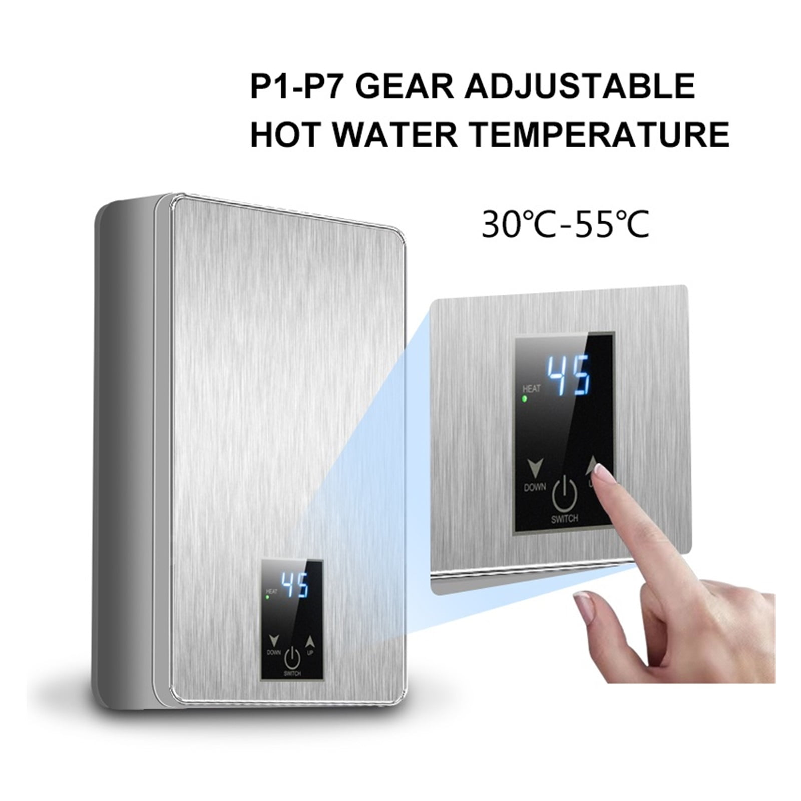 Instant Water Heater 6000W Electric Water Heaters Portable Electric Heaters For Bathroom Hot Water Shower Kitchen Heating ,Safety Protections