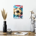 thumbnail image 2 of Elephant Stock Fun Soccer Ball Wall Art - Vertical Canvas Wall Art - Home Office Wall Decor - Sports Canvas - Brown And Yellow Decor - 8" x 12", 2 of 8