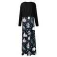 thumbnail image 5 of Christmas Dresses for Women Women's Fashion Casual Christmas Print Round Neck Long Sleeves Oversized Dress for Christmas Party,Navy,M, 5 of 5