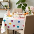 thumbnail image 4 of DII Confetti Printed Tablecloth, White/Multi, 60x84", 4 of 5