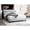 Light Gray, variant on Grey Platform Queen Bed | With Velvet Headboard, Bedroom, No Box Spring, Cozy