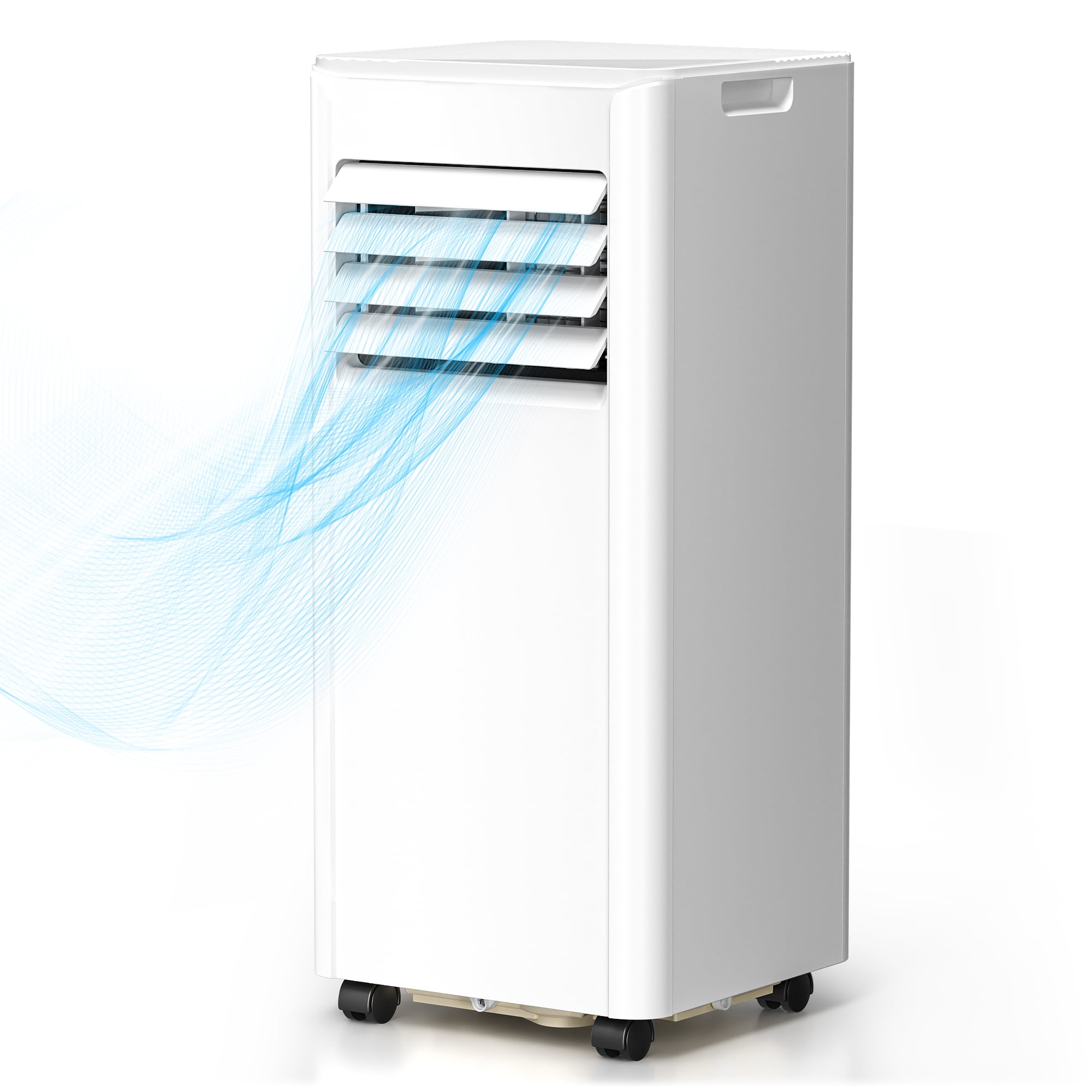 KISSAIR 8000 BTU Portable Air Conditioner, Dehumidifier, Fan, Sleep Mode, 4 in 1 AC with 24-Hour Timer