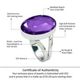 thumbnail image 6 of 925 Sterling Silver Women Jewelry Amethyst Quartz Ring, 6 of 9