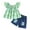 Green, variant on Vedolay Shorts Tracksuit For Girl Girl's 2 Piece Outfits Print Cami Short Dress with Crop Top Tee,Green 12-18 Months