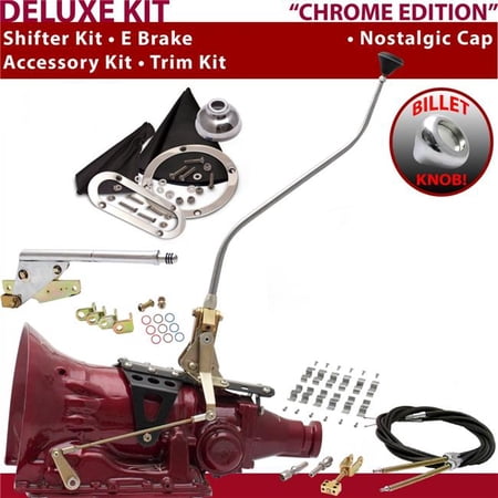 American Shifter PG Shifter Kit Chrome 23 in. Swan E Brake Cable Clamp Trim Kit for F6B51